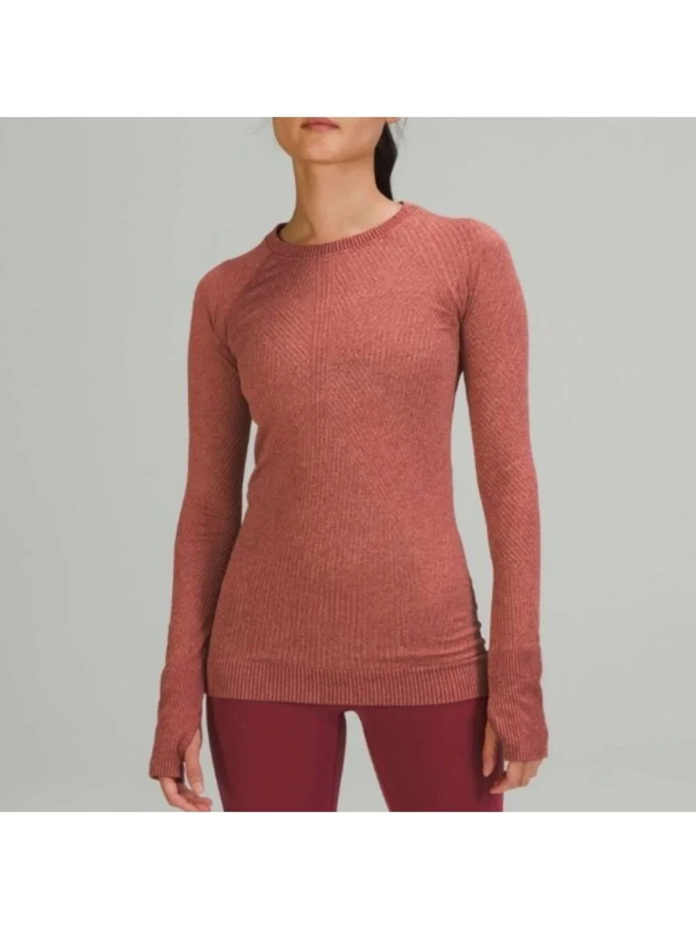 Lululemon Rest Less Pullover Mulled Wine / Pink Savannah